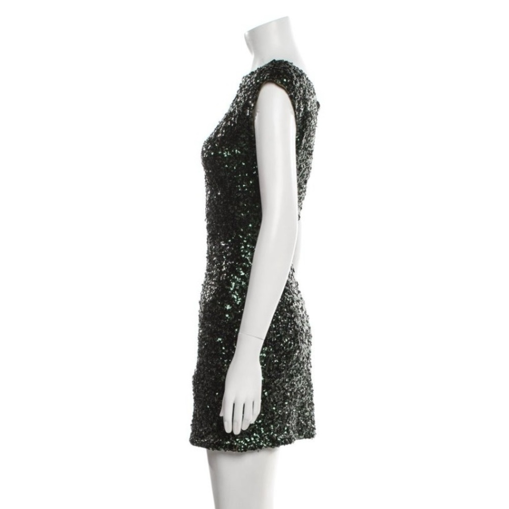 Alice + Olivia Sparkling Green Mini Dress - Picture 2 of 6